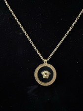 Versace medusa necklace - versace, black