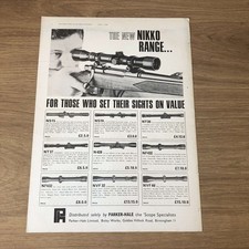 GUNS06 MAGAZINE ADVERT 12X9 NIKKO RANGE OF TELESCOPIC SIGHTS