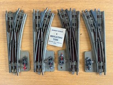 Hornby Dublo 3 rail good quality 2 x left & 2 x Right hand points small joiners