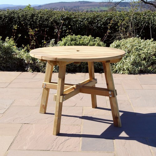 Round picnic table wooden - picnic,