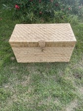 Wicker Storage Basket with Lid