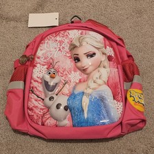 Disney Frozen Waterproof Elsa Rucksack Backpack Girls Kids School Bag Pink