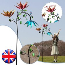 Metal Wind Spinner Flowers