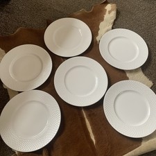 X6 Spode White China 10” Dinner  Plates Mansard White Collection No Backstamp