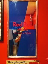 Red Bull Bar Mirror Man Cave Rare Collectible Pub