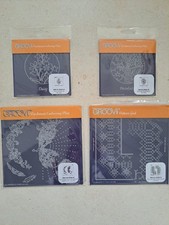 Claritystamps GROOVI x4 Parchment Embossing Plate Bird Paradise Periwinkle Daisy