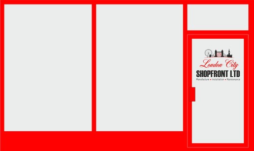 Shopfront glass aluminium - aluminium, /