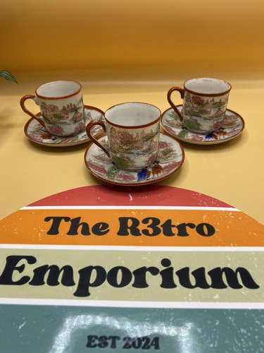 Geishaware tea cups saucers - tea,