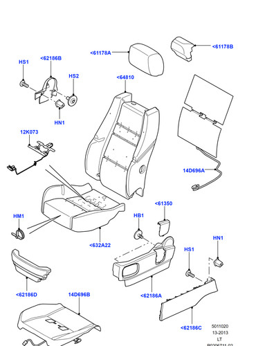 Land rover seat cushion - land,