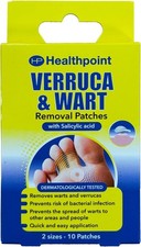 Healthpoint Verruca And Wart Removal Patches10 Patches In 2 Sizes