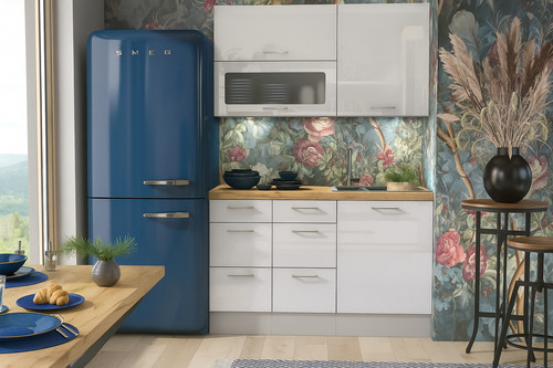 White gloss kitchenette small - gloss,