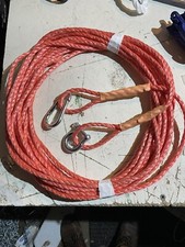 50FT OF NEW 8MM ANCHOR ROPE Orange  BOAT MOORING WITH SNAP HOOK & Bow Shackle