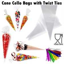 Clear Cellophane Cello Cone