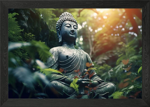 Nature buddha framed wall - buddha, art