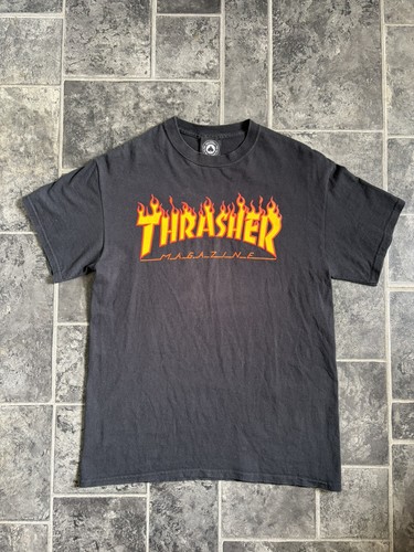 Thrasher black classic - classic, flame