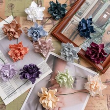 5pcs Artificial Gardenia Flowers with Flexible Stems for Elegant Home Decor