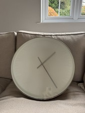 Karlsson White Modern Wall Clock Chrome Edges 40CM Diameter