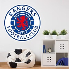 Themed Rangers Wall Sticker - Crest Football Art