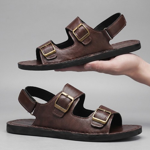 Men leather sandals summer - men's,