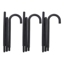 3 Pcs Black Plastic Cane for