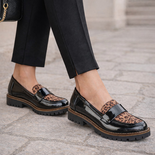 Women black loafer size 8 - women's,