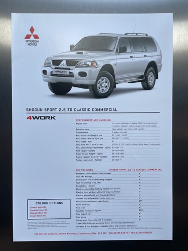 Mitsubishi shogun td - shogun, 2.5