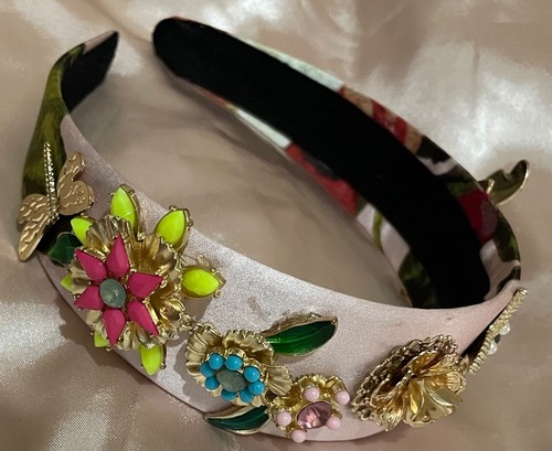 Pink jewel headband alice - pink,