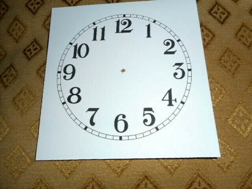 Clock dial face paper card - clock,