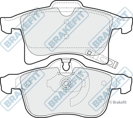 Apec blue front brake pad - pad, set