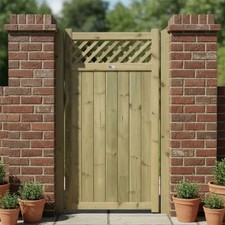 Garden Gate with Lattice