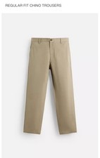 Zara Mens Regular Fit Chinos