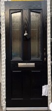 Composite front door black - front,