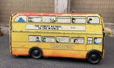 *VINTAGE* TINPLATE WELLS BRIMTOY ROUTEMASTER BUS FRICTION 110 MLK IN USED