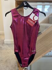 Quatro Leotard- Size 36”  Pink Metallic- AME NEW