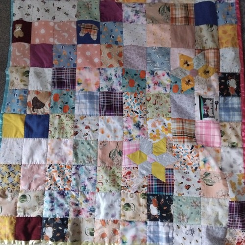 Patchwork quilt all hand made - patchwork, quilt.all