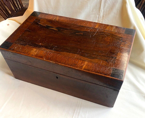 Antique rosewood writing slope - rosewood,