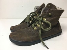 Women’s 9.5 Toms Highland Botas Brown Fold Over Shearling Lined Ankle Boots Shoe