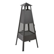 Outdoor black chimenea - black,