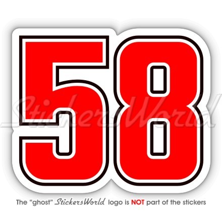 Marco simoncelli aufkleber - simoncelli, 58