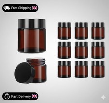 200ml Amber Glass Jars, 8 Pack