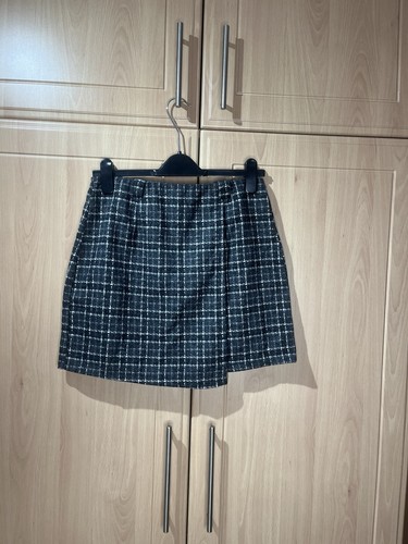 Black and white tartan wrap