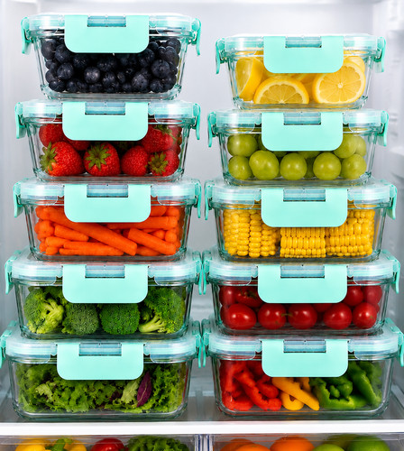 Glass containers 10 lids - glass,