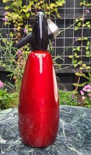 Vintage 1970s BOC Sparklets Soda Syphon Red Made In UK