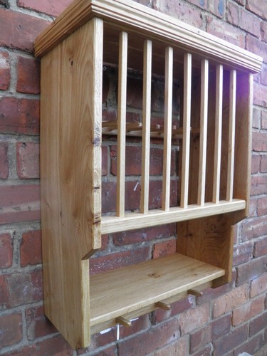 Solid oak plate - plate, rack