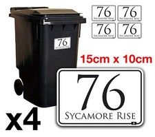x4 WHEELIE BIN NUMBERS CUSTOM