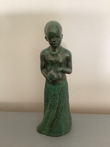 African masai child figurine - african,
