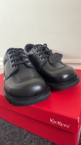 Kickers girls black - black, lace-up