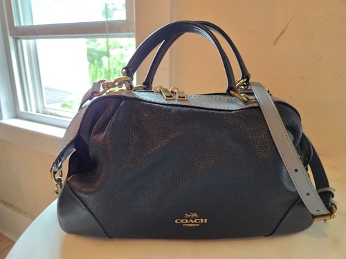 Coach navy leather bowler - coach,