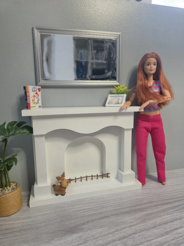 Dollhouse miniature fireplace - dollhouse,