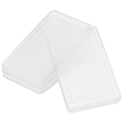 4pcs clear plastic - clear, wedges